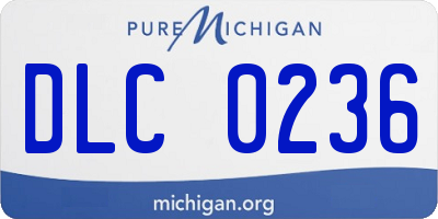 MI license plate DLC0236