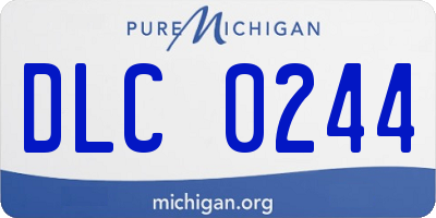MI license plate DLC0244