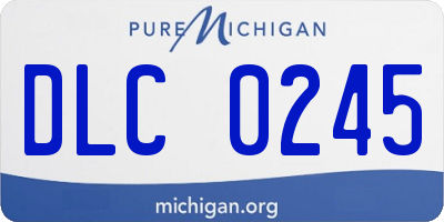 MI license plate DLC0245