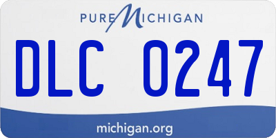 MI license plate DLC0247