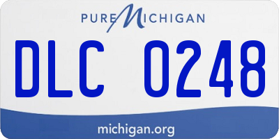MI license plate DLC0248