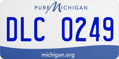 MI license plate DLC0249