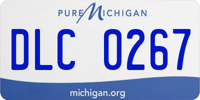 MI license plate DLC0267
