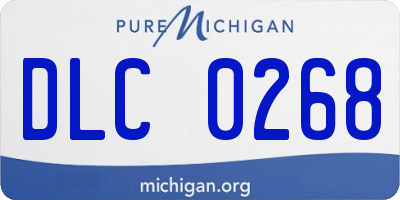 MI license plate DLC0268