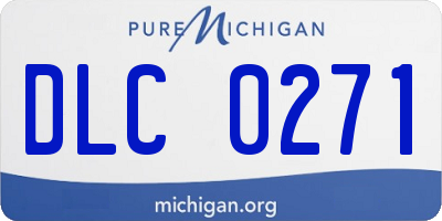 MI license plate DLC0271