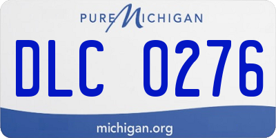 MI license plate DLC0276