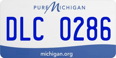 MI license plate DLC0286