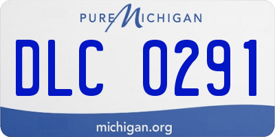 MI license plate DLC0291