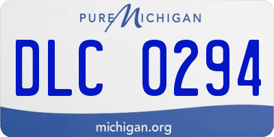 MI license plate DLC0294