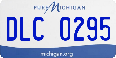 MI license plate DLC0295