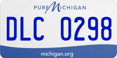 MI license plate DLC0298