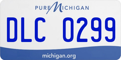 MI license plate DLC0299