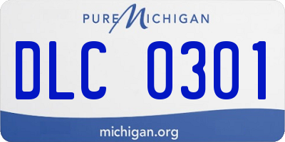 MI license plate DLC0301