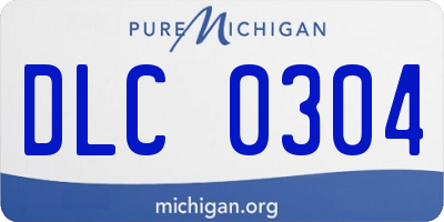 MI license plate DLC0304