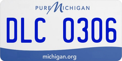 MI license plate DLC0306