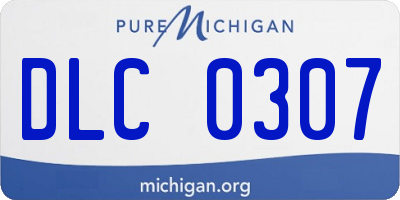 MI license plate DLC0307