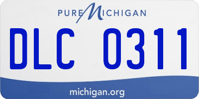 MI license plate DLC0311