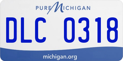 MI license plate DLC0318