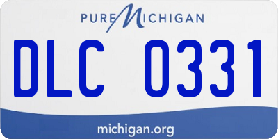 MI license plate DLC0331