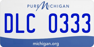 MI license plate DLC0333