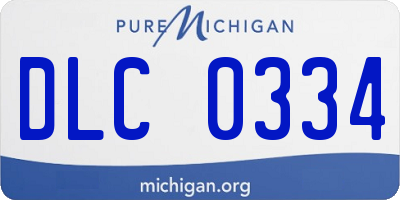MI license plate DLC0334