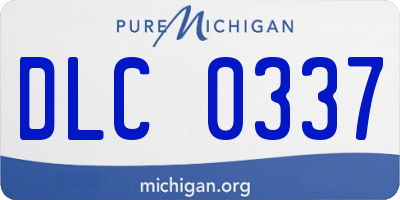 MI license plate DLC0337