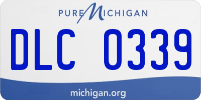 MI license plate DLC0339