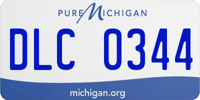 MI license plate DLC0344