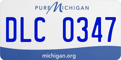 MI license plate DLC0347