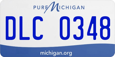 MI license plate DLC0348