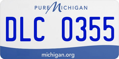 MI license plate DLC0355