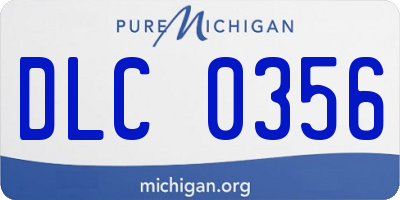 MI license plate DLC0356