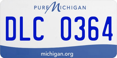 MI license plate DLC0364