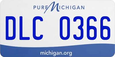 MI license plate DLC0366