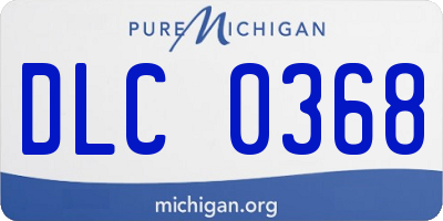 MI license plate DLC0368