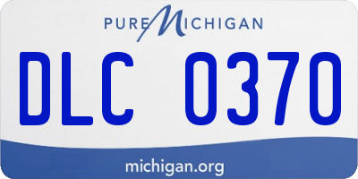MI license plate DLC0370