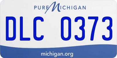 MI license plate DLC0373