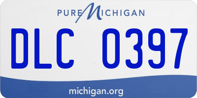MI license plate DLC0397