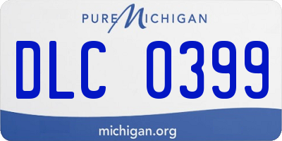 MI license plate DLC0399