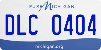 MI license plate DLC0404