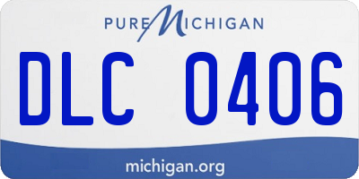 MI license plate DLC0406