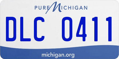 MI license plate DLC0411
