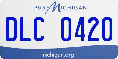 MI license plate DLC0420