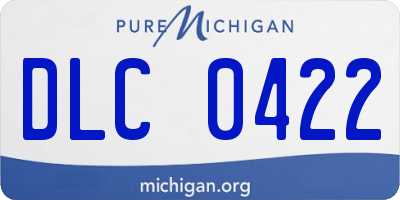 MI license plate DLC0422