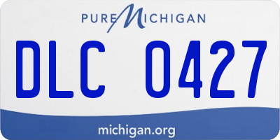 MI license plate DLC0427
