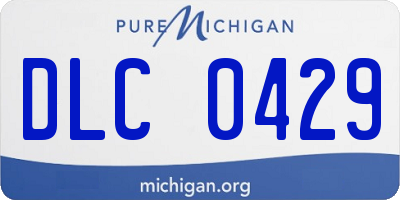 MI license plate DLC0429