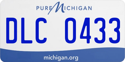 MI license plate DLC0433