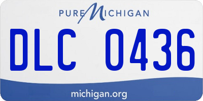 MI license plate DLC0436
