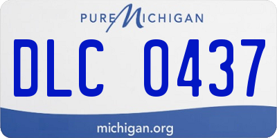 MI license plate DLC0437