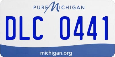 MI license plate DLC0441